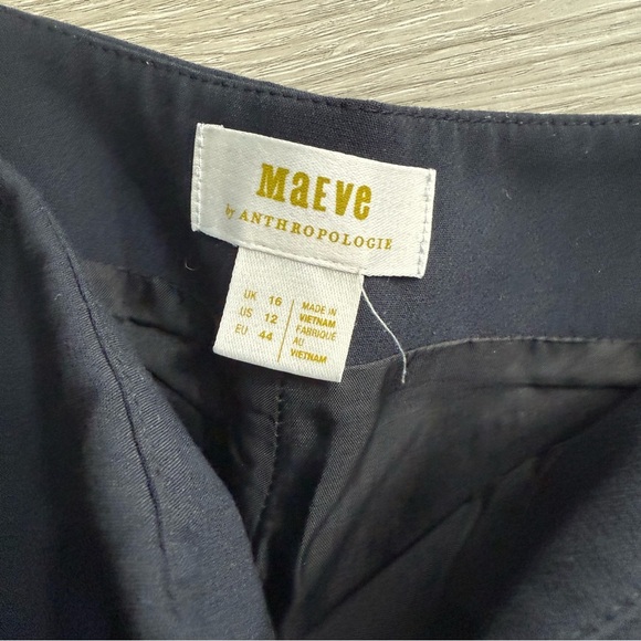 Anthropologie Maeve Women's Black Tailored Asymmetrical Shorts Skorts Size 12 - Picture 9 of 12